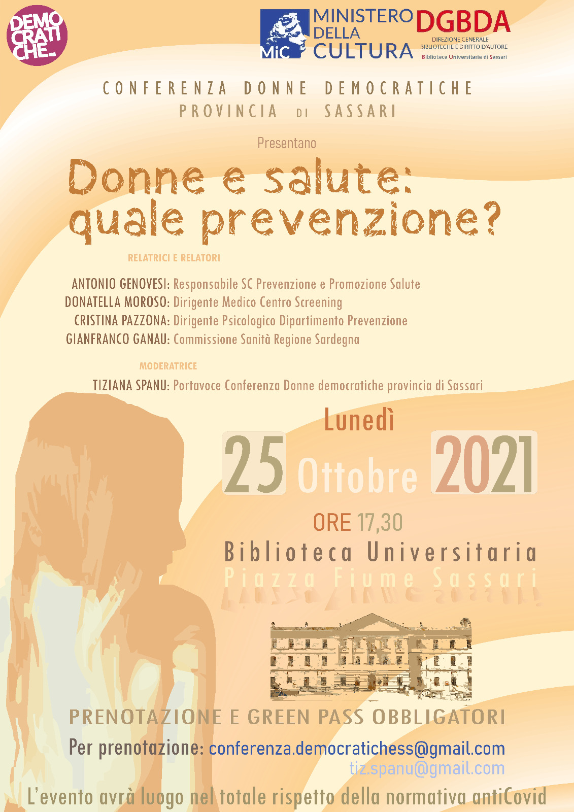 Convegno “Donne e salute: quale prevenzione?  -  Biblioteca Universitaria di Sassari